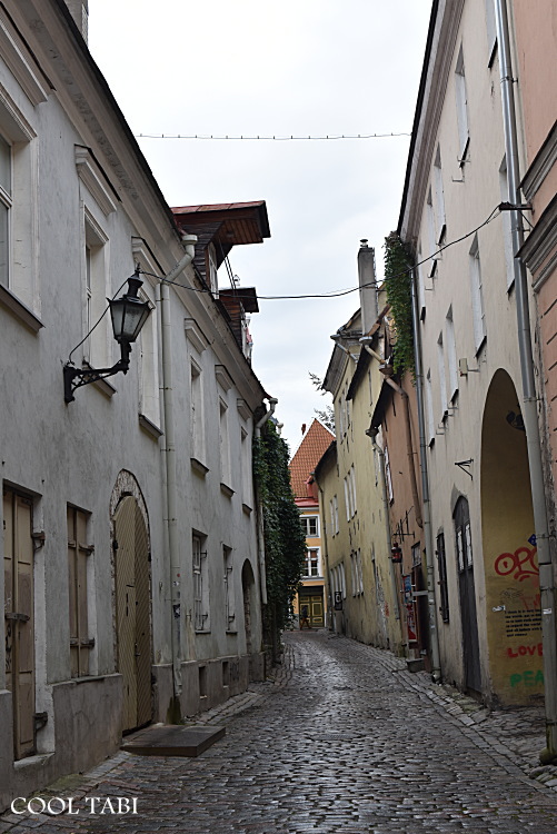 エストニアのタリン旧市街Vaimu streetヴァイム通り幽霊通り